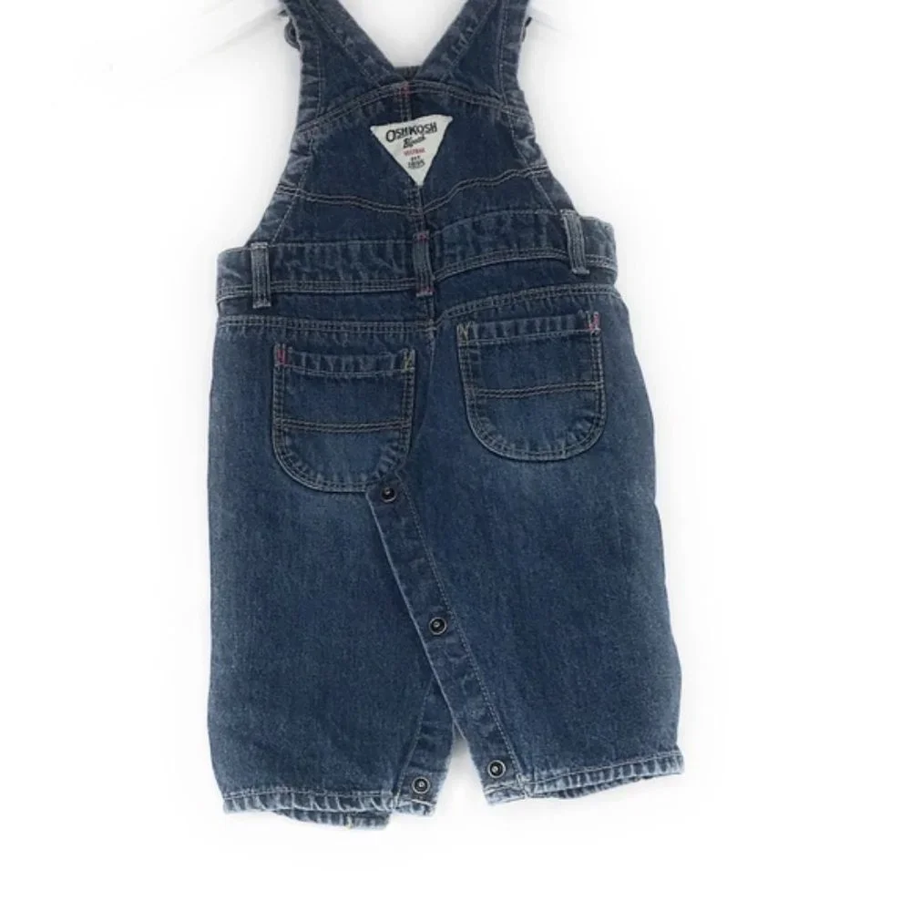 OSHKOSH Baby Girl Denim Overall Bib Jumper 6M